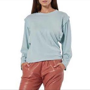 NWT Joie Lancer 100% Cotton Knit Blouse in Gray Mist, size S